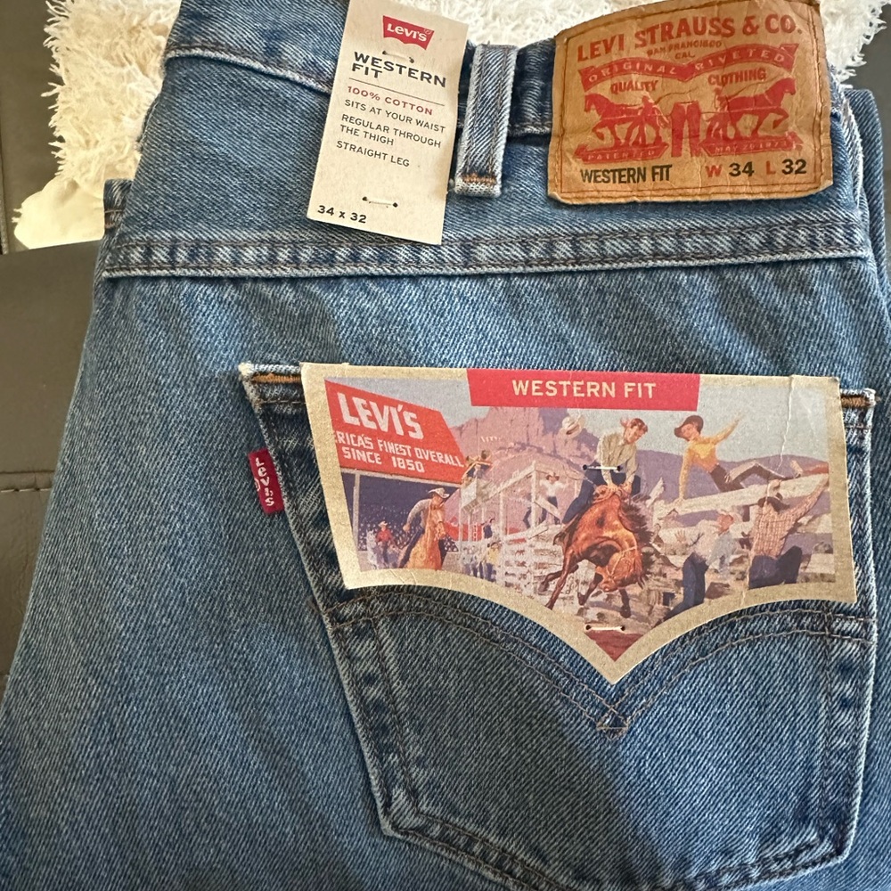 Levi's Western Fit Blue Jeans 34x32